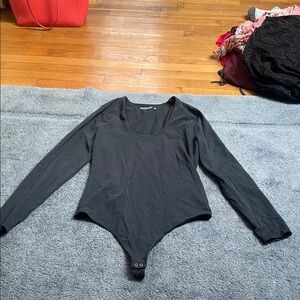 Abercrombie & Fitch Black Long Sleeve Bodysuit